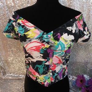 Like new Multicolored off the shoulder top